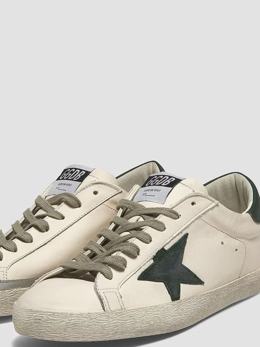 Golden Goose leather exterior subtle suede interior grunge silver metal rough